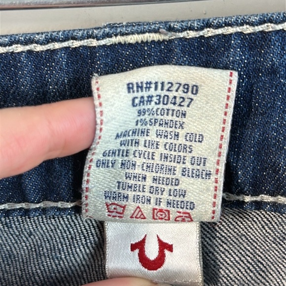 True Religion Becky White Stitch Bootcut Jeans Size 28 - Picture 15 of 16